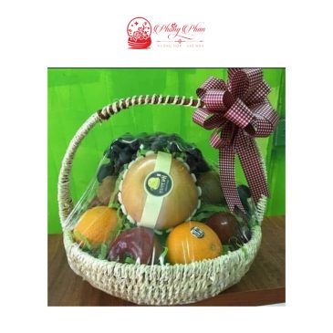 Giỏ Trái Cây Làm Bằng Chất Liệu Mây Đan Thủ Công Hình Bán Nguyệt Có Quai Xách Tiện Lợi