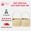 Hộp Cắm Hoa Chữ Nhật Tre Cao Bo Góc Làm Bằng Tre Có Quai Xách Tiện Lợi( ĐI TỪ 2 CÁI)