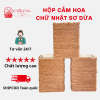 Hộp Cắm Hoa - Trang Trí Hình CN Cao 25x17 Quấn Dây Sơ Dừa Đẹp Mắt( ĐI TỪ 2 CÁI )