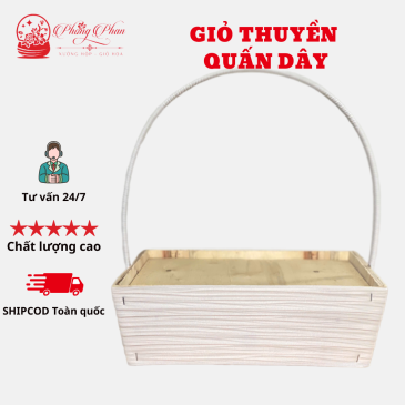 Giỏ Cắm Hoa-Đựng Trái Cây-Quà, Hình Thuyền Nhiều Màu Sắc Có Quai Xách Tiện Lợi( ĐI TỪ 2 CÁI)
