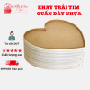 Khay Gỗ Đựng Trái Cây-Hoa-Quà,Hình Trái Tim Quấn Dây 25cm, Có Nhiều Màu Sắc( ĐI TỪ 2 CÁI)