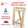 Khung cắm hoa di ảnh dùng cho hoa tang lễ – chất liệu gỗ