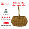 Giỏ Mây Cắm Hoa Có Quai Cầm – Phong Cách Boho Vintage Rustic