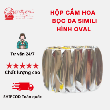 Hộp Gỗ Simili Cắm Hoa-Đựng Trái Cây-Quà,Hình Oval Nhiều Màu Sắc( ĐI TỪ 2 CÁI)