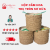 Hộp Gỗ Hình Trụ Tròn Cắm Hoa-Trang Trí Quấn Dây Dừa Độc Đáo - Đẹp Mắt( ĐI TỪ 2 CÁI)